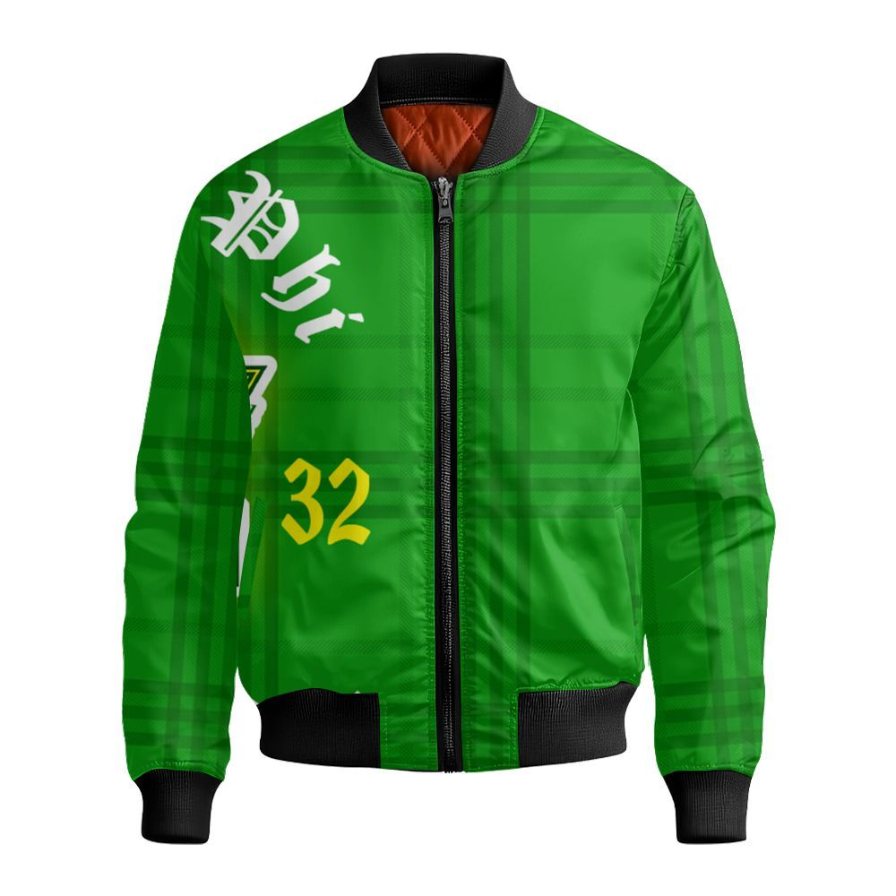 Ireishprint Chi Eta Phi Ceramic Ornament, Turtle Green Mix Yellow Sorority Christmas Ornament Bomber Jacket