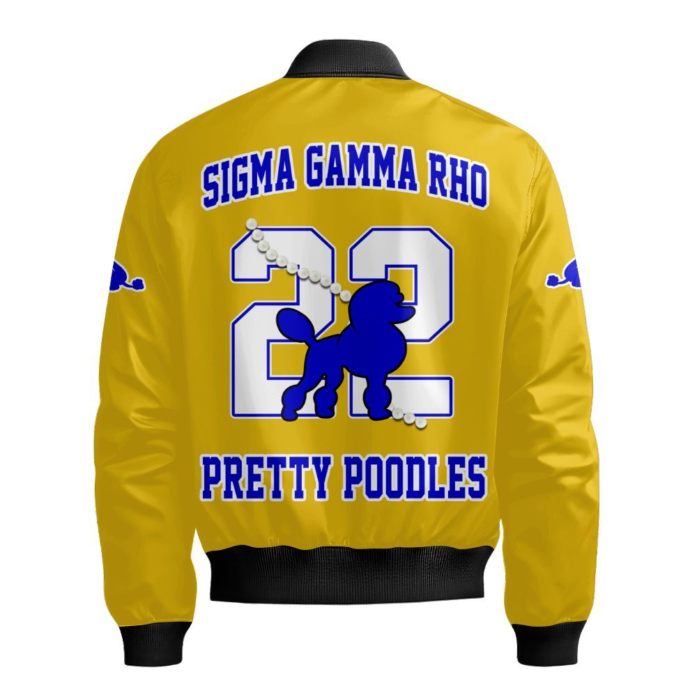 Ireishprint Sigma Gamma Rho Polo Shirt, Pretty Poodles Polo Shirt Sigma Gamma Rho Sorority Bomber Jacket