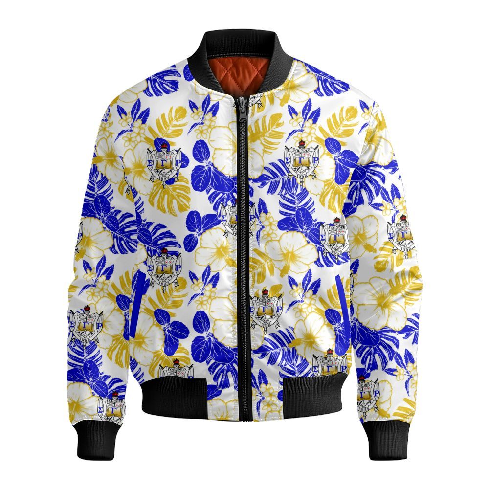 Ireishprint Sigma Gamma Rho Hawaii Short, Tropical Flowers Hawaii Short Sigma Gamma Rho Sorority Bomber Jacket