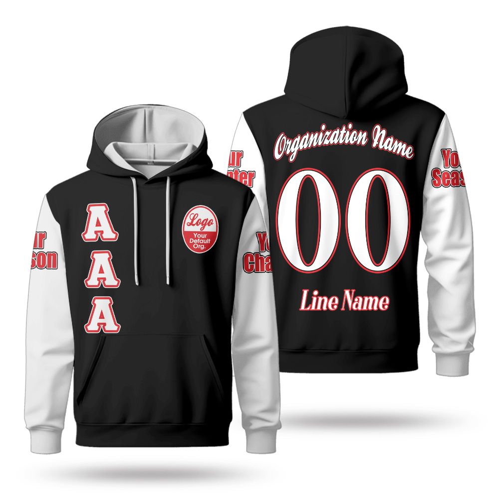 Custom Chapter Hoodie, Delta Sigma Theta White Sleeve 1913 Sisterhood Sorority Hoodie