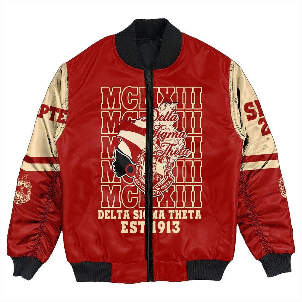 Personalized Delta Sigma Theta MCM Style Bomber Jacket
