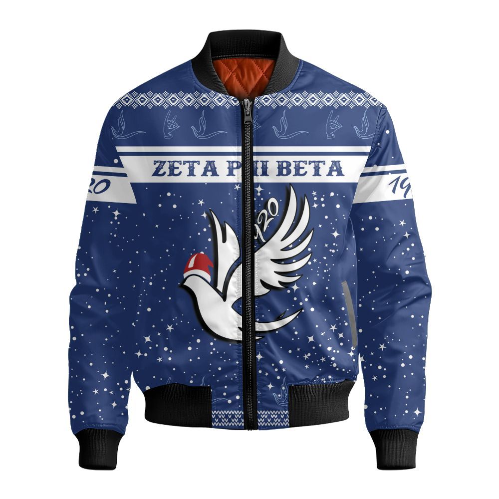 Ireishprint Zeta Phi Beta Polo Shirt, Zeta Phi Beta Xmas Dove Style 1913 Sorority Bomber Jacket