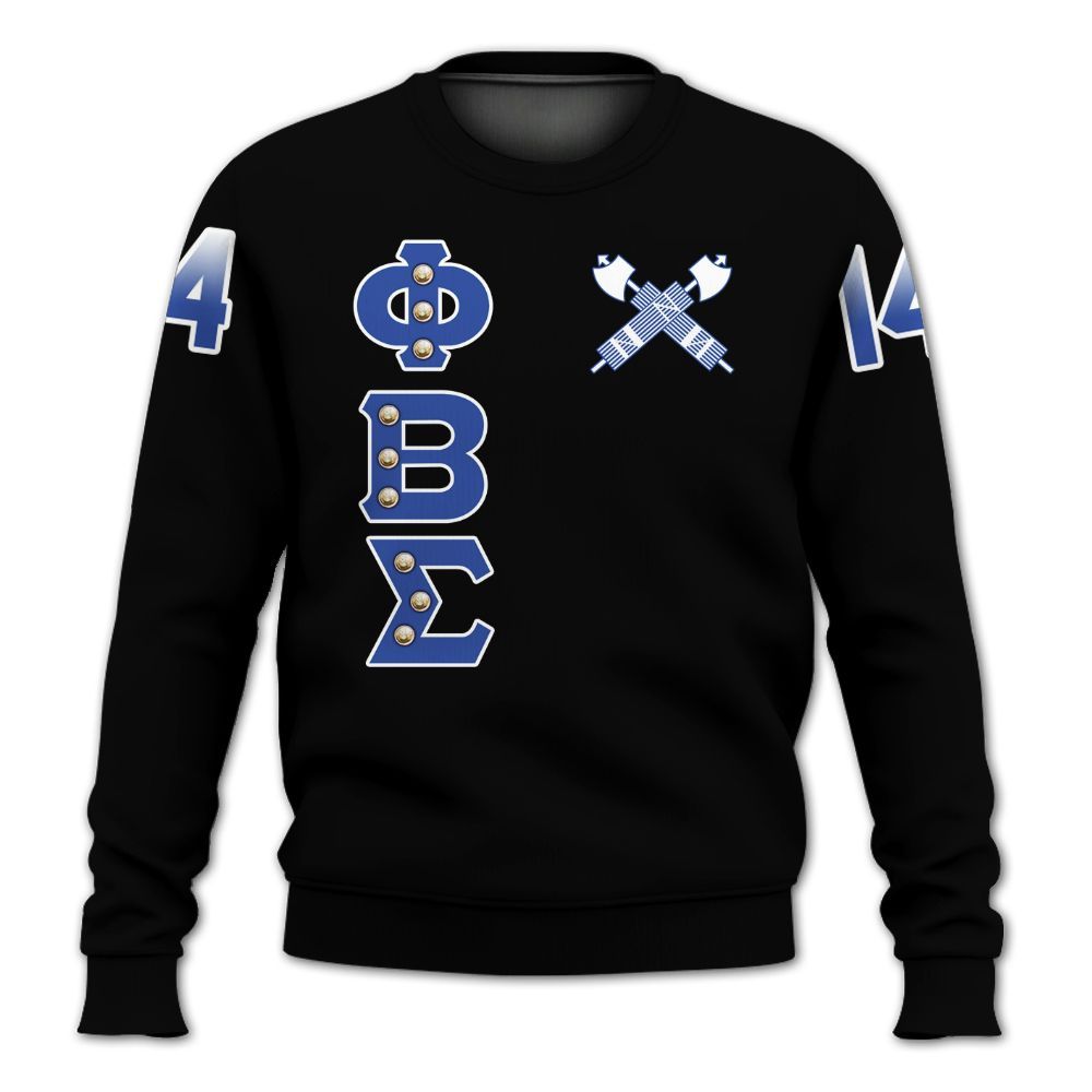 Ireishprint Phi Beta Sigma Shirt, Dove ΦΒΣ Black Duo Royal Blue Style 1914 Fraternity Sweatshirt