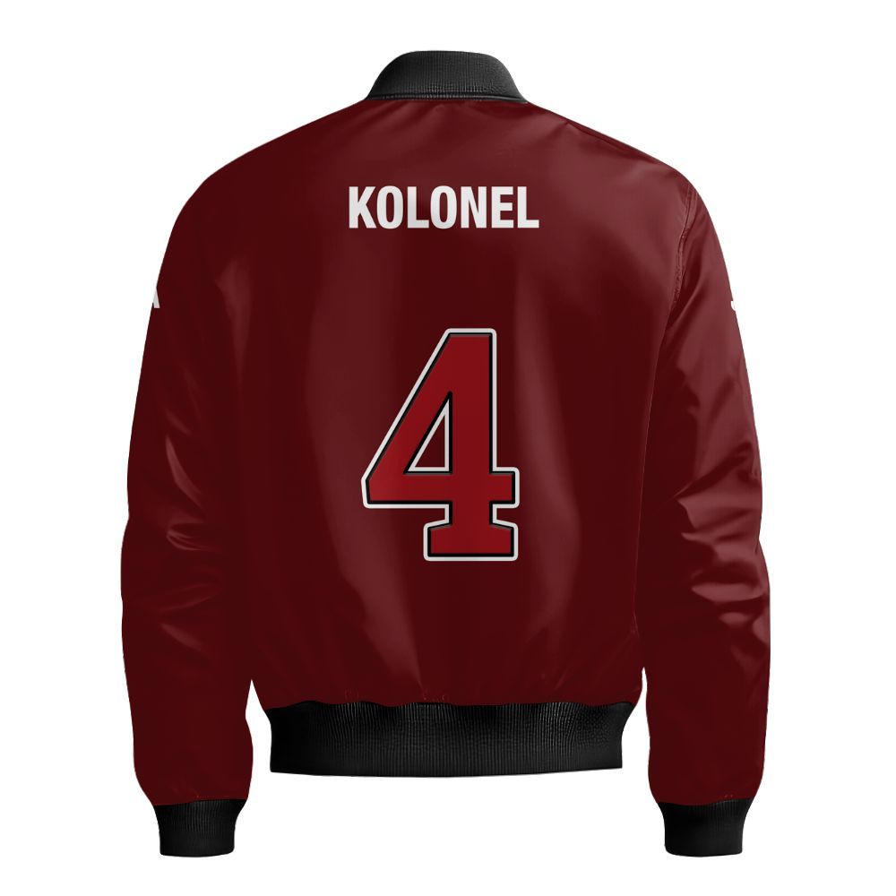 Ireishprint ΚΑΨ Custom Probate Line Shirt, Personalized Krimson Red ΚΑΨ 1911 Fraternity Bomber Jacket