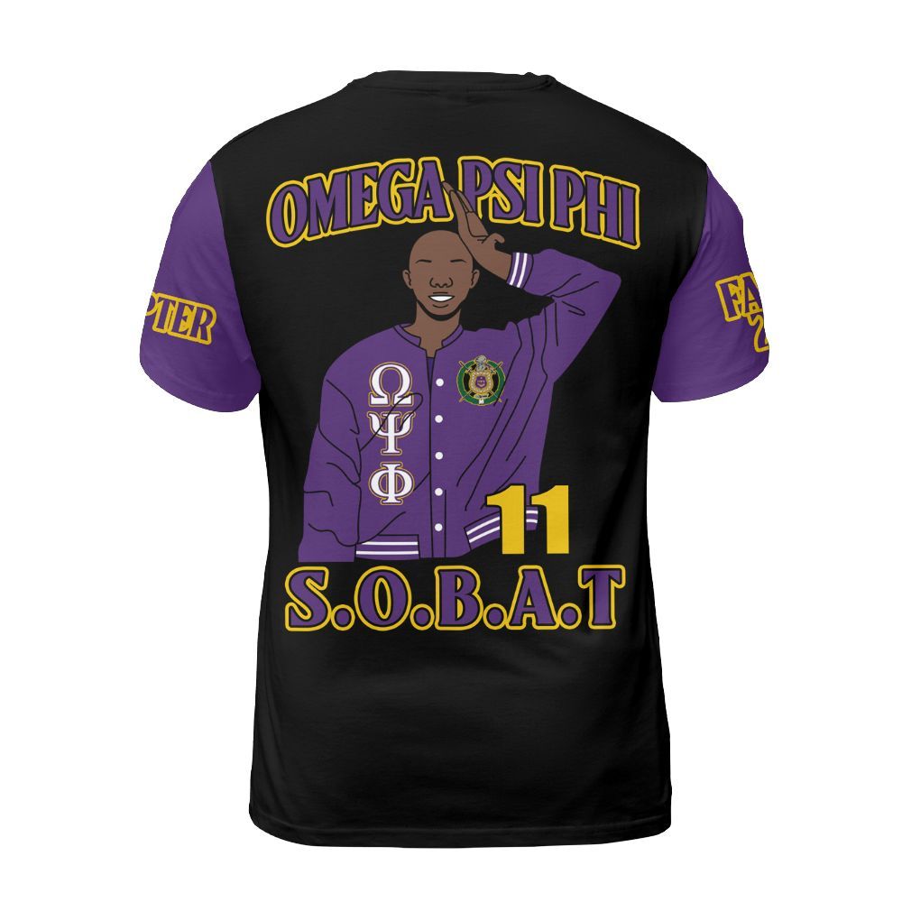Ireishprint ΩΨΦ Custom Chapter Shirt, Personalized Black Shirt ΩΨΦ 1911 Fraternity Shirt