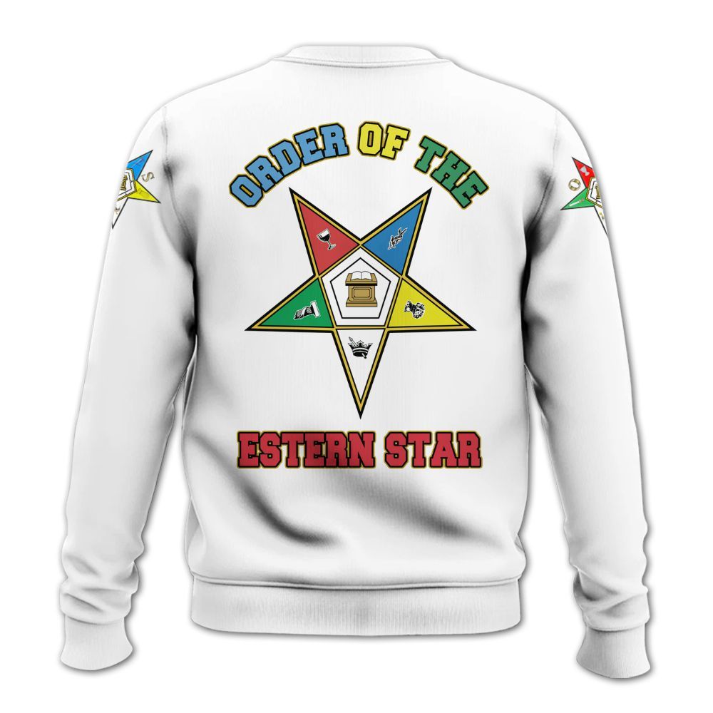 Ireishprint OES Custom Custom Legacy Shirt, Customize Color Block White Order Of The Eastern Star OES Sweatshirt