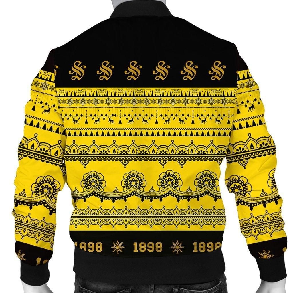 African Jacket - Phi Mu Alpha Sinfonia Xmas Establish Year Bomber Jacket