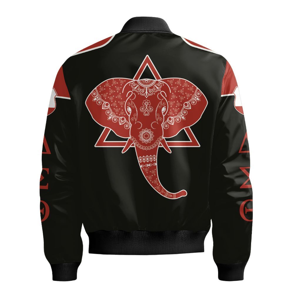 Ireishprint Delta Sigma Theta Bomber Jacket, Since 1913 Delta Sigma Theta Elephant Sorority Bomber Jacket