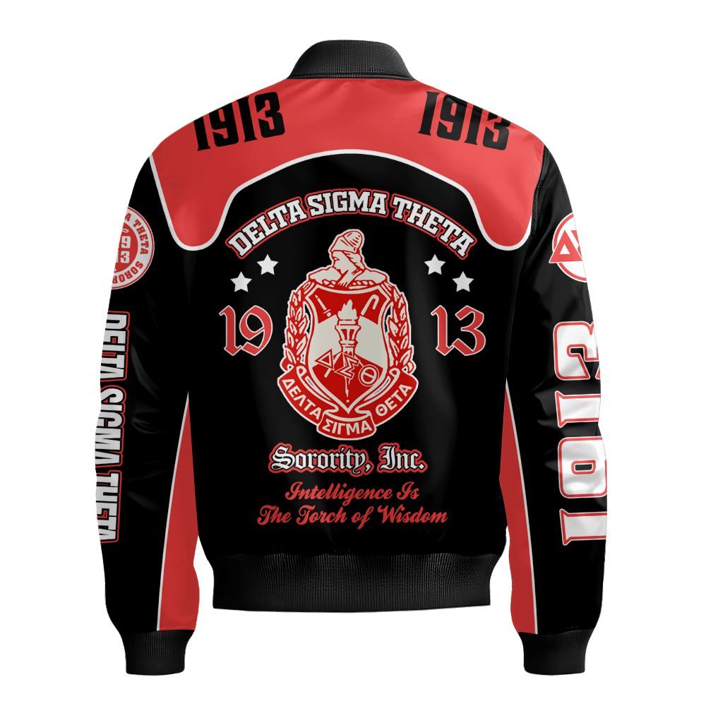Ireishprint Delta Sigma Theta Shirt, Delta Sigma Theta Racing Style 1913 Sorority Bomber Jacket