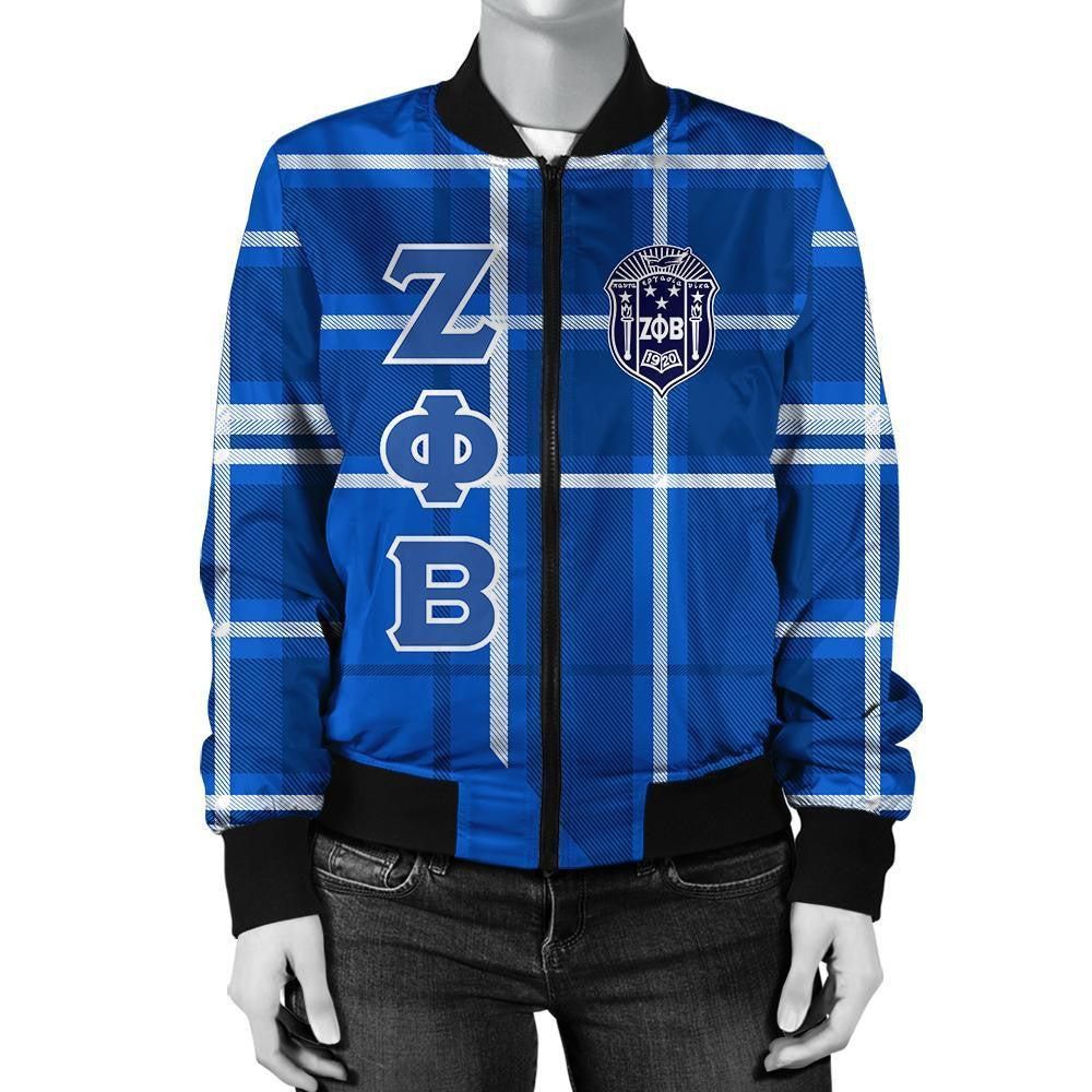 Zeta Phi Beta Burberr Style Bomber Jacket