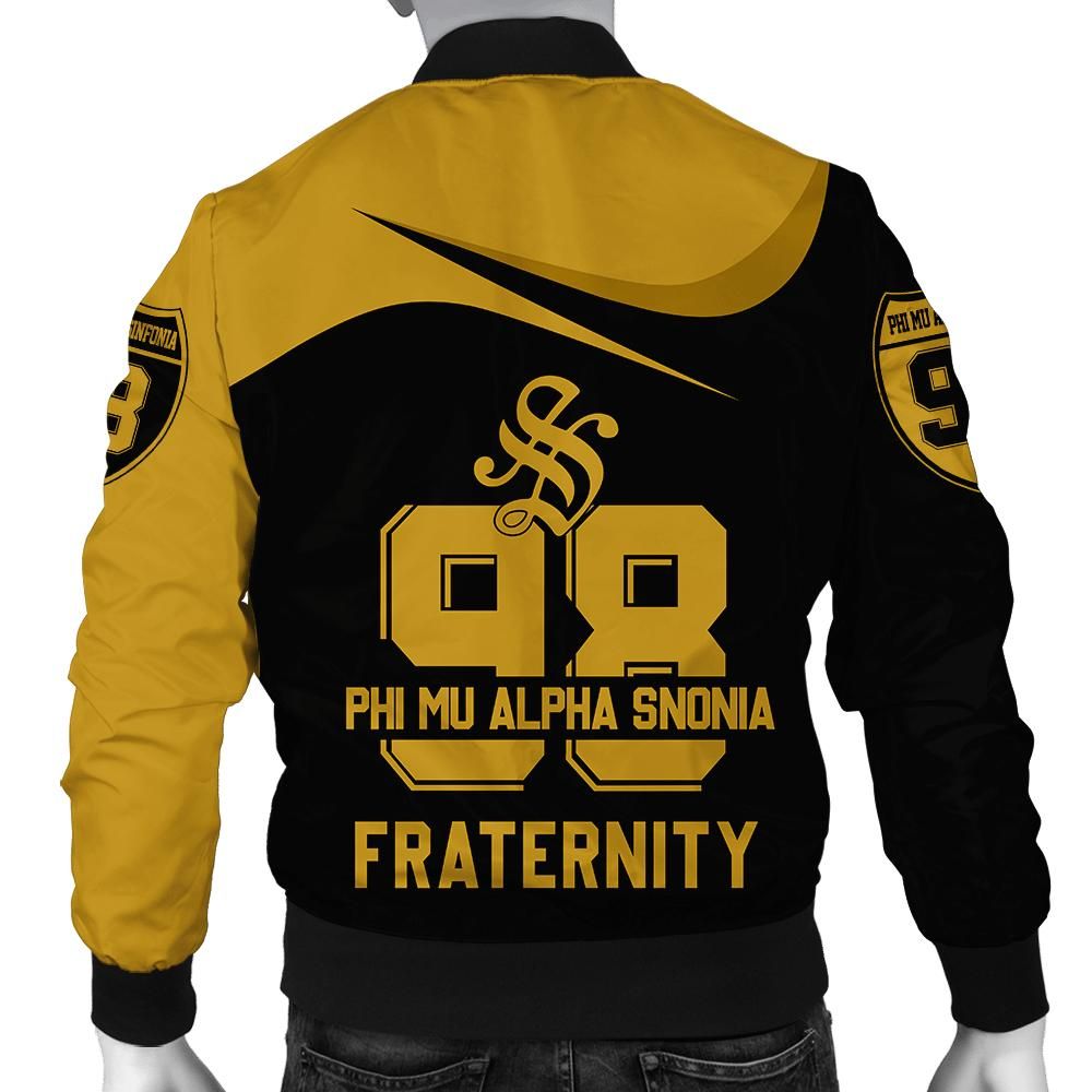 Wonder Print Shop Jacket - Phi Mu Alpha Sinfonia Curve Style Bomber Jacket LT10