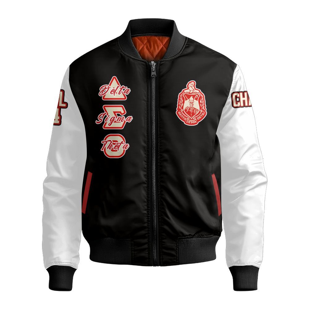 Ireishprint Delta Sigma Theta Custom Chapter Shirt, Delta Sigma Theta Sisterhood Black Shirt 1913 Sorority Bomber Jacket
