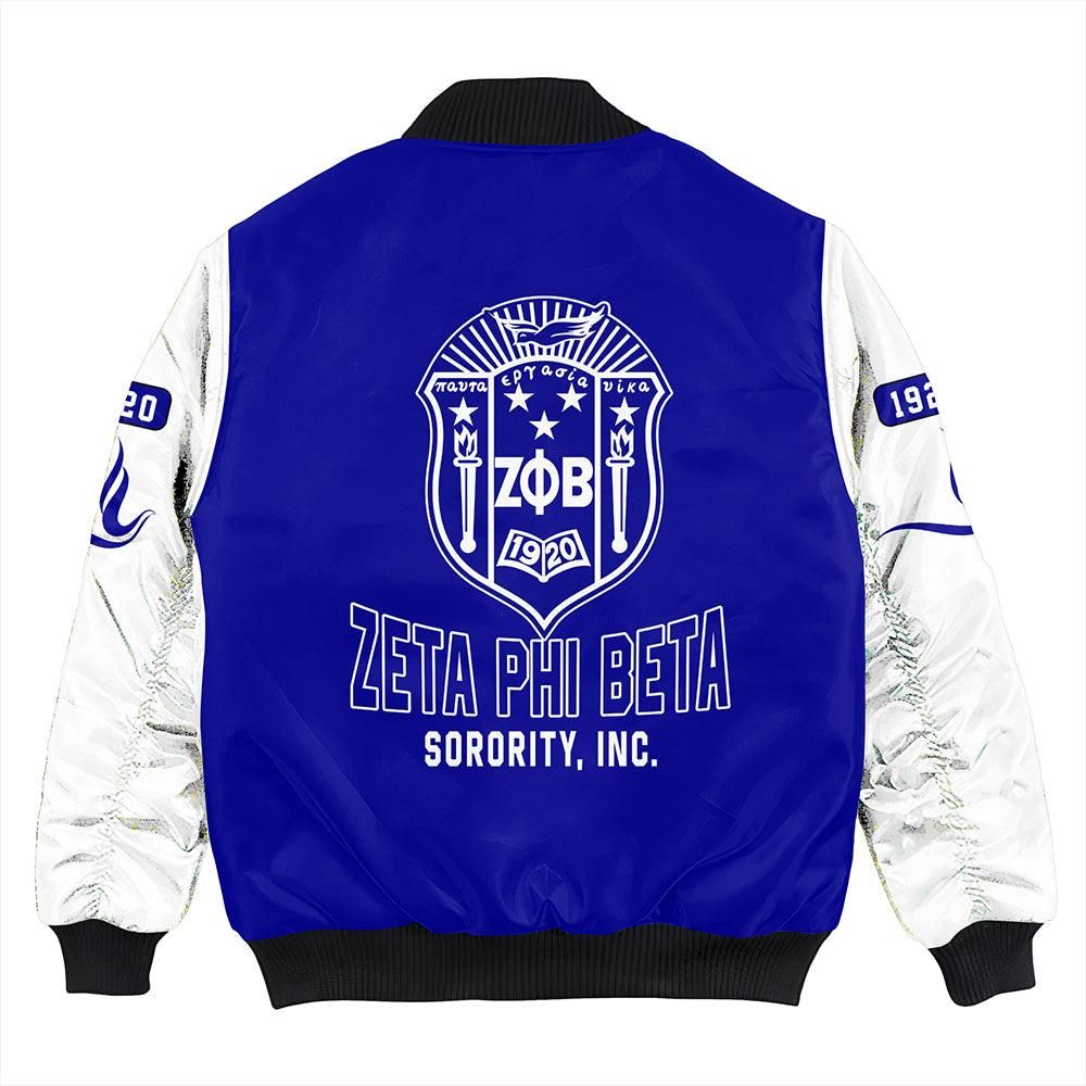 Zeta Phi Beta Varsity Bomber Jacket T09