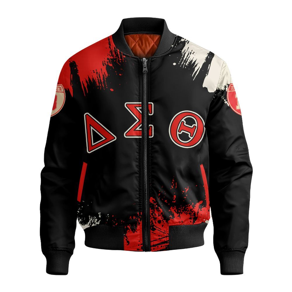 Ireishprint Delta Sigma Theta Polo Shirt, Brush Style Delta Sigma Theta Since 1913 Sorority Bomber Jacket