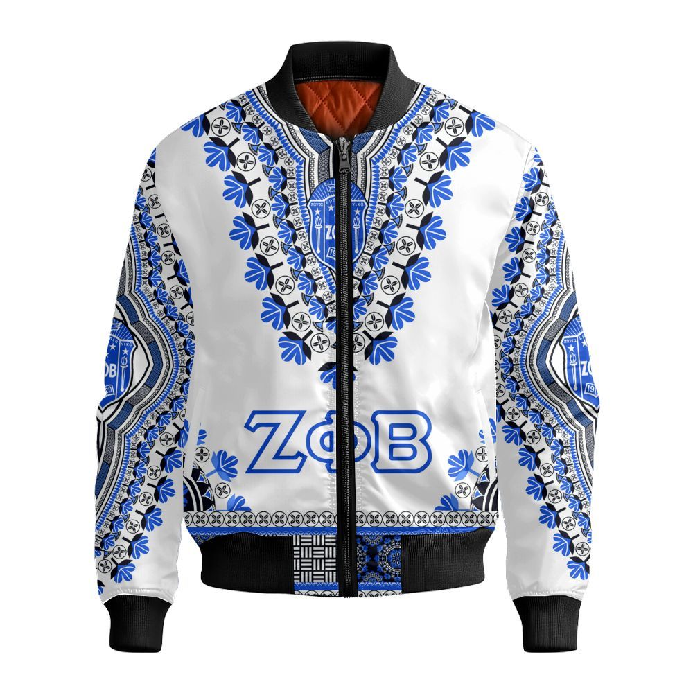 Ireishprint Zeta Phi Beta Shirt, Zeta Phi Beta Pattern Dashiki Style Zeta Phi Beta Since 1920 Sorority Bomber Jacket