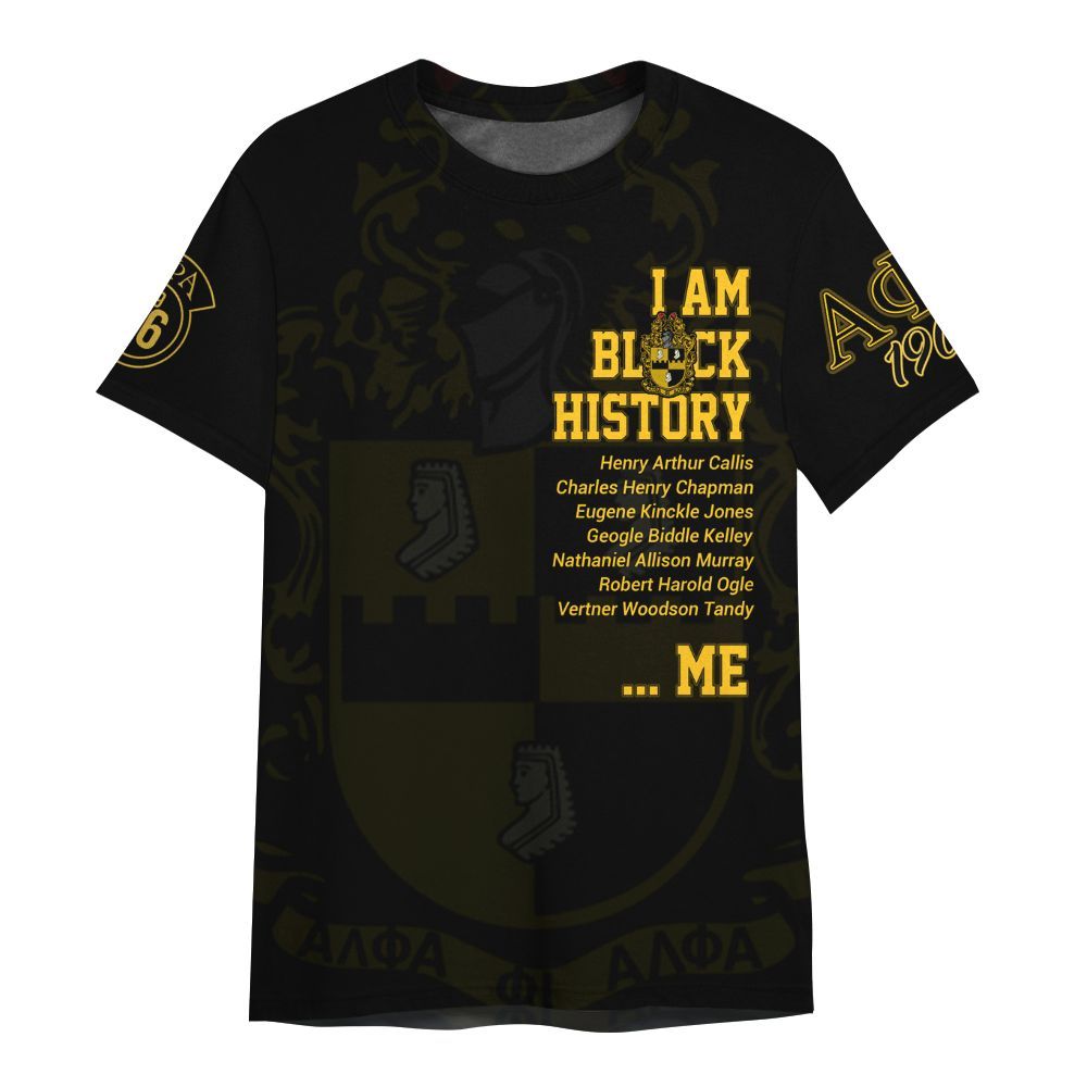 Ireishprint ΑΦΑ Shirt, Gold Mind History ΑΦΑ Fraternity Founder Since 1906 Fraternity Shirt