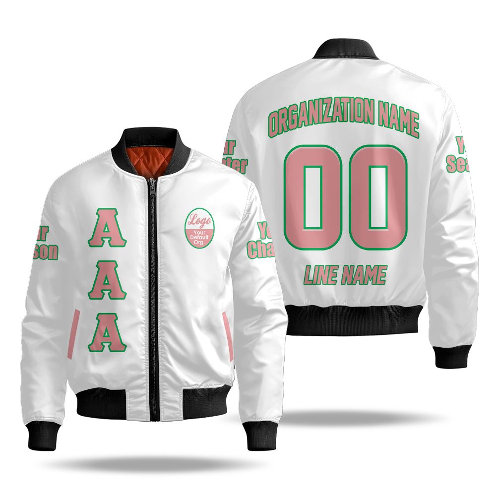 Custom Chapter Bomber Jacket, Alpha Kappa Alpha 1908 Sorority Bomber Jacket