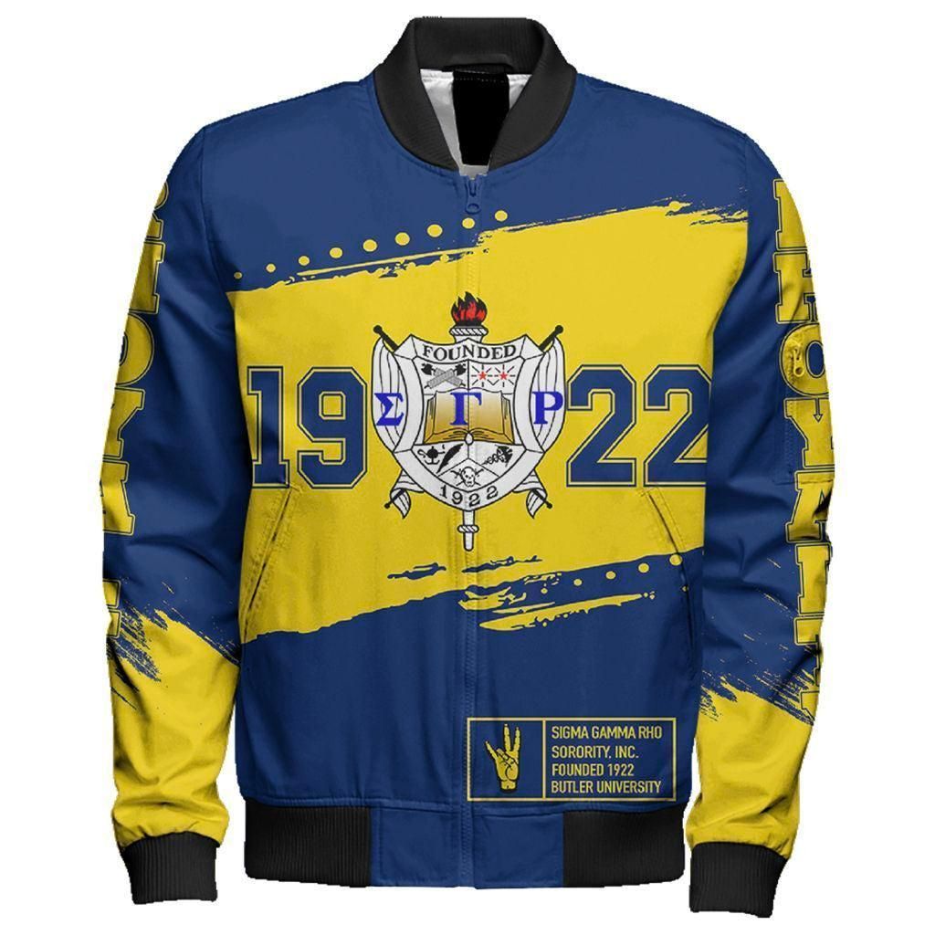 Sigma Gamma Rho University Sleeve Zip Bomber Jacket