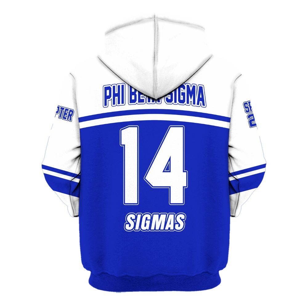 Ireishprint ΦΒΣ Custom Chapter Shirt, Personalized White Sleeves Royal Blue Shirt 1914 Fraternity Hoodie