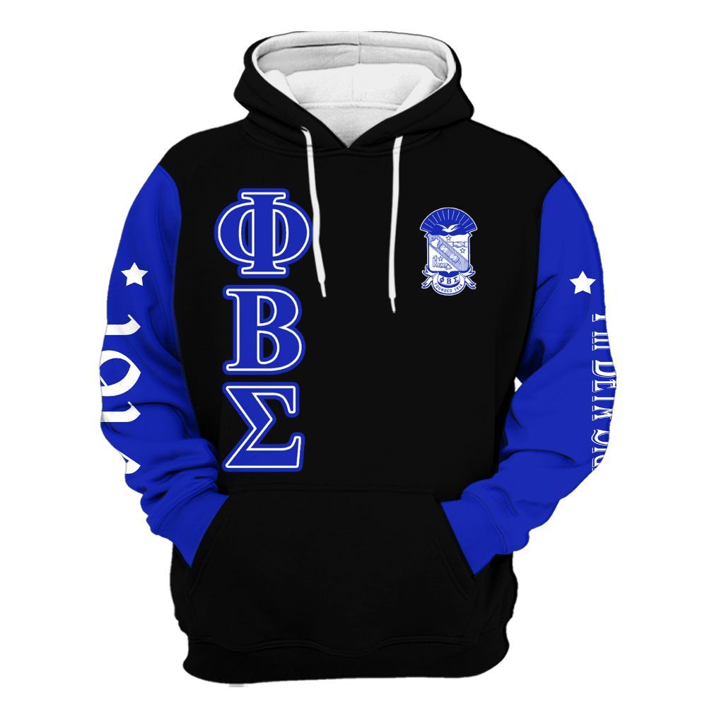 Ireishprint ΦΒΣ Shirt, Three Stars Black Shirt ΦΒΣ Fraternity Hoodie