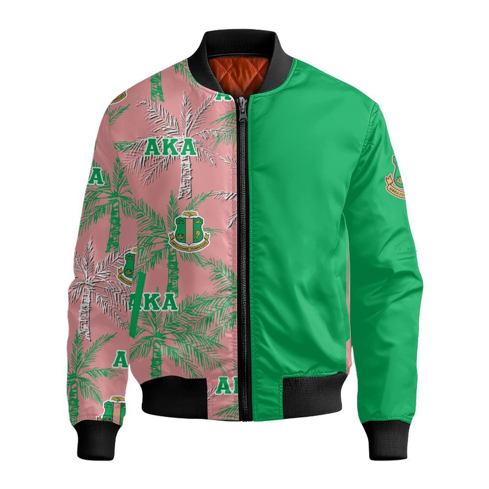 Ireishprint A.K.A Hawaii Short, Palm Tree Hawaii Short 1908 Sorority Bomber Jacket