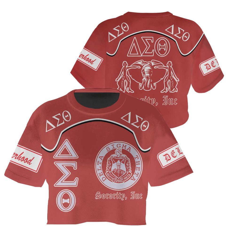 Ireishprint Delta Sigma Theta Crop Shirt, Sorority Spirit Delta Sigma Theta Sisterhood Sorority Crop Top
