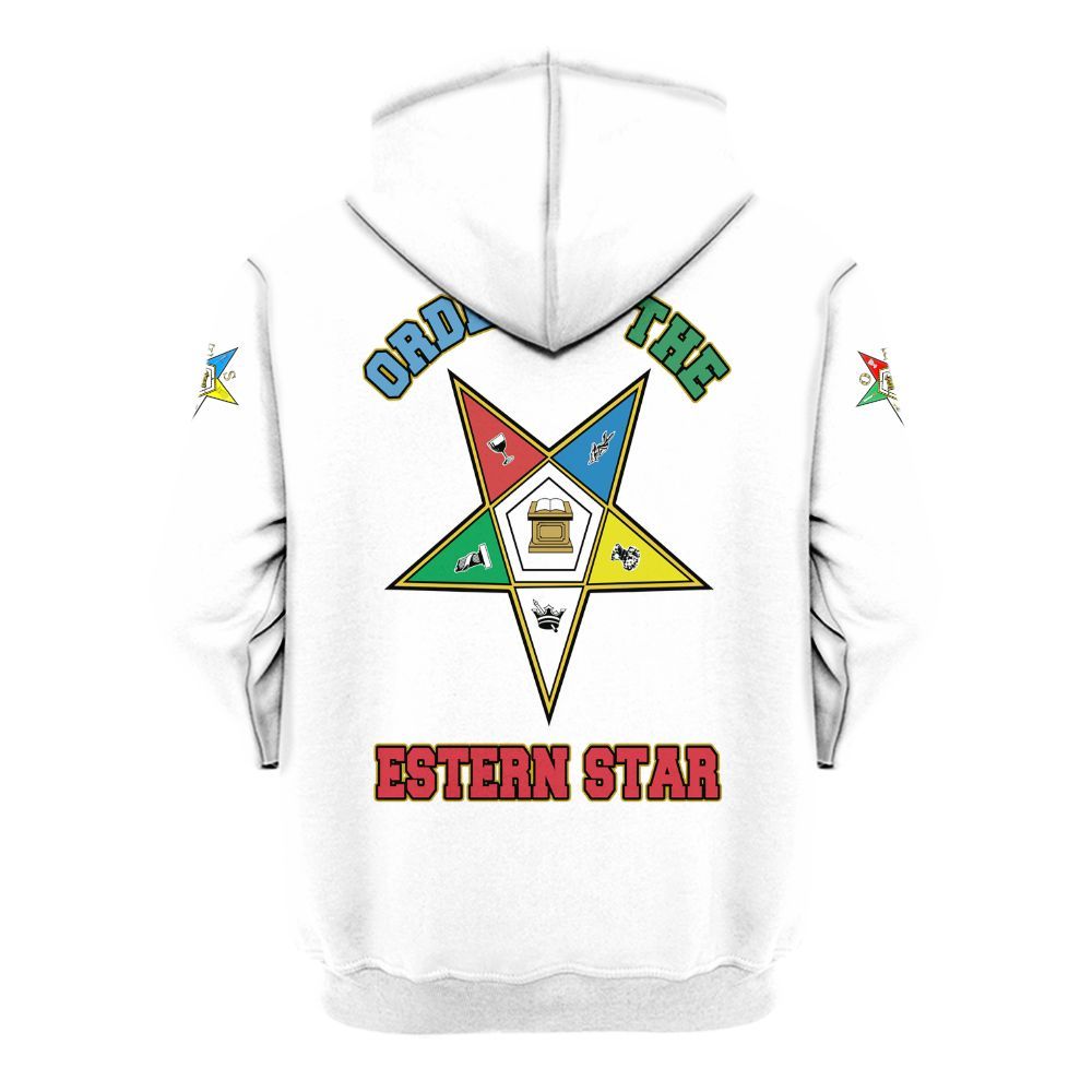 Ireishprint OES Custom Custom Legacy Shirt, Customize Color Block White Order Of The Eastern Star OES Hoodie