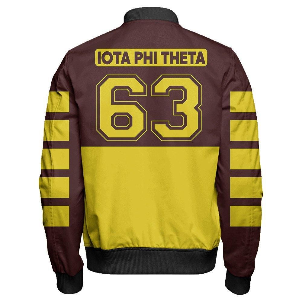 Iota Phi Theta Sporty Premium Sleeve Zip Bomber Jacket J5