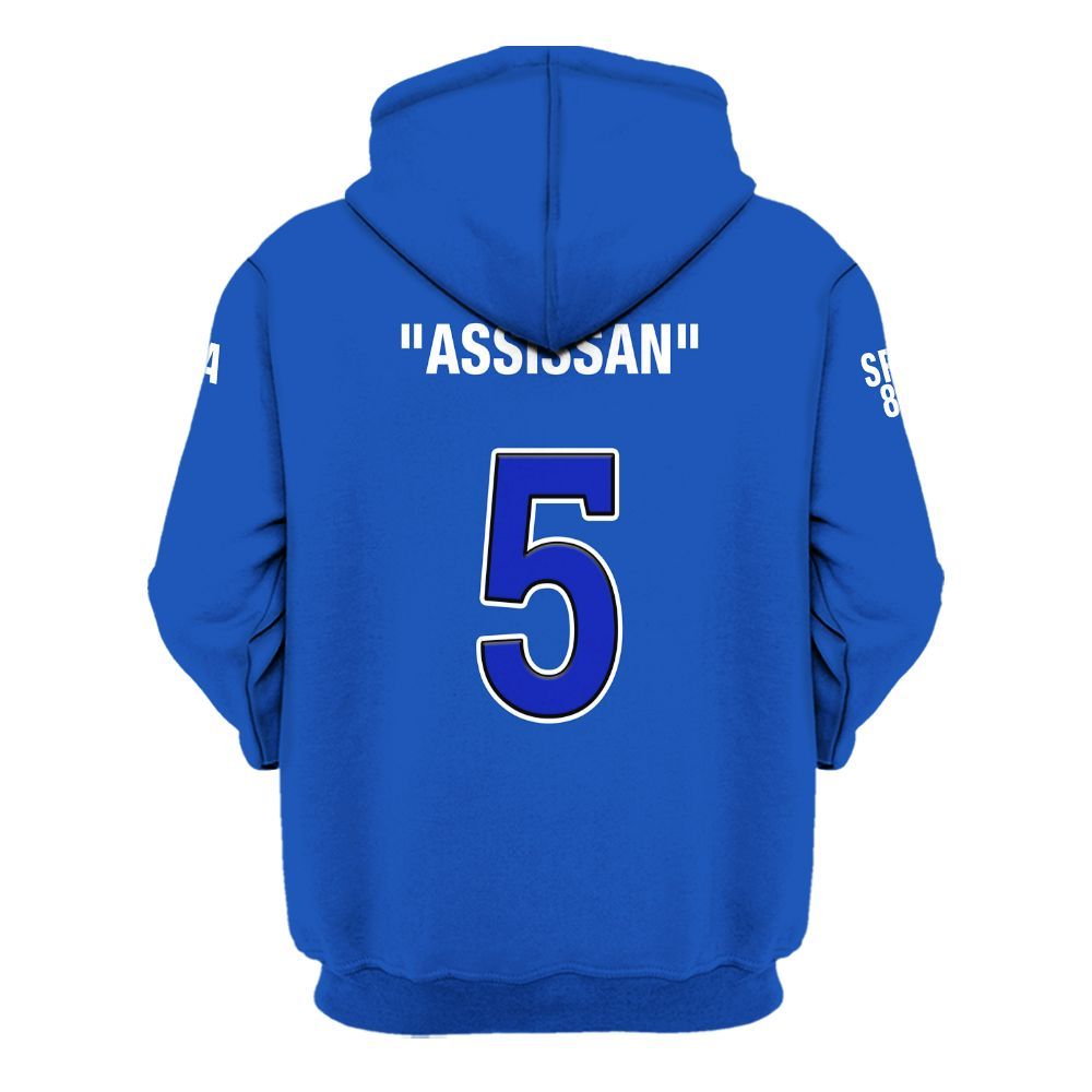 Ireishprint ΦΒΣ Custom Probate Line Shirt, Personalized Royal Blue Lettered Fraternity Hoodie