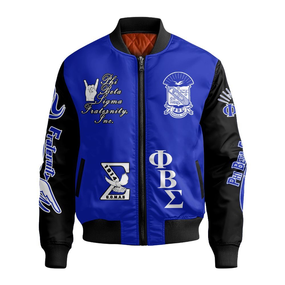 Ireishprint ΦΒΣ Varsity Jacket, Culture For Service Jacket ΦΒΣ Fraternity Bomber Jacket