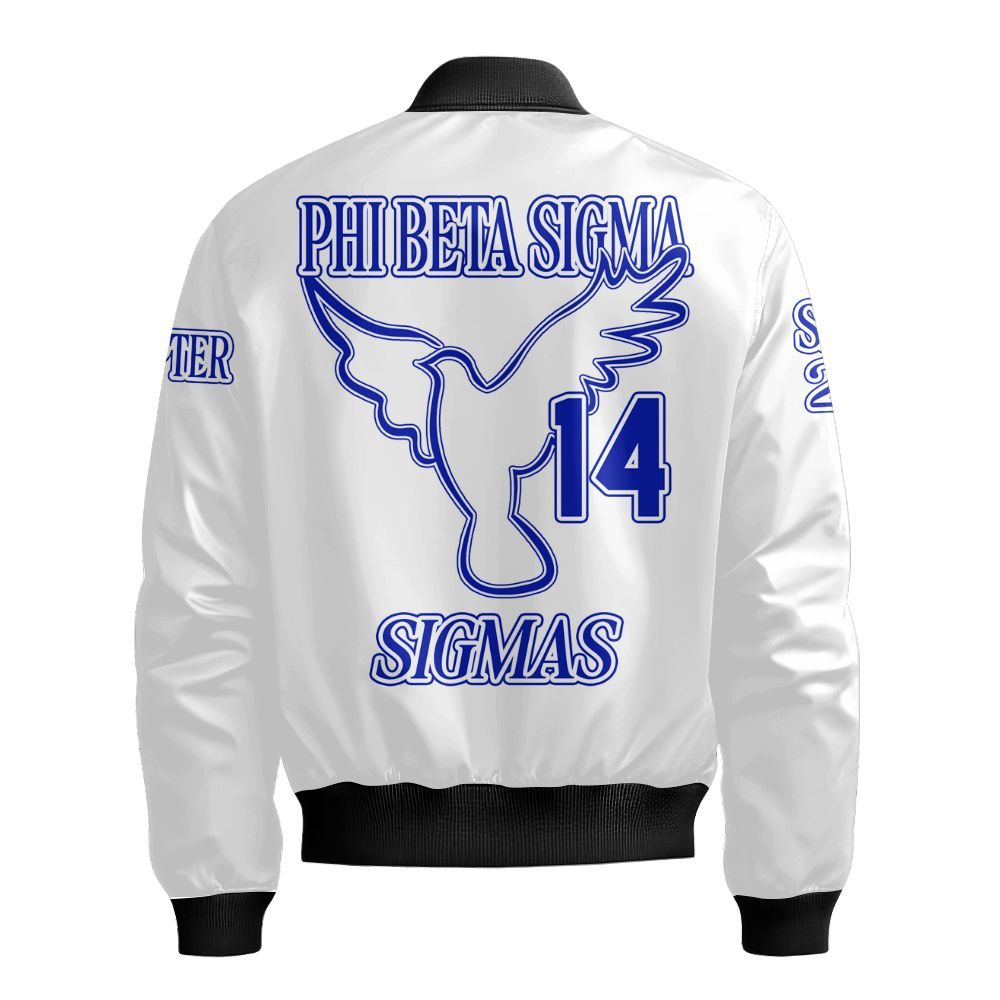 Ireishprint ΦΒΣ Custom Chapter Polo Shirt, Personalized Dove White Polo Shirt 1914 Fraternity Bomber Jacket