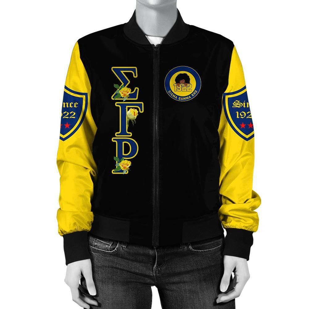 Sigma Gamma Rho Yellow Rose Bomber Jacket