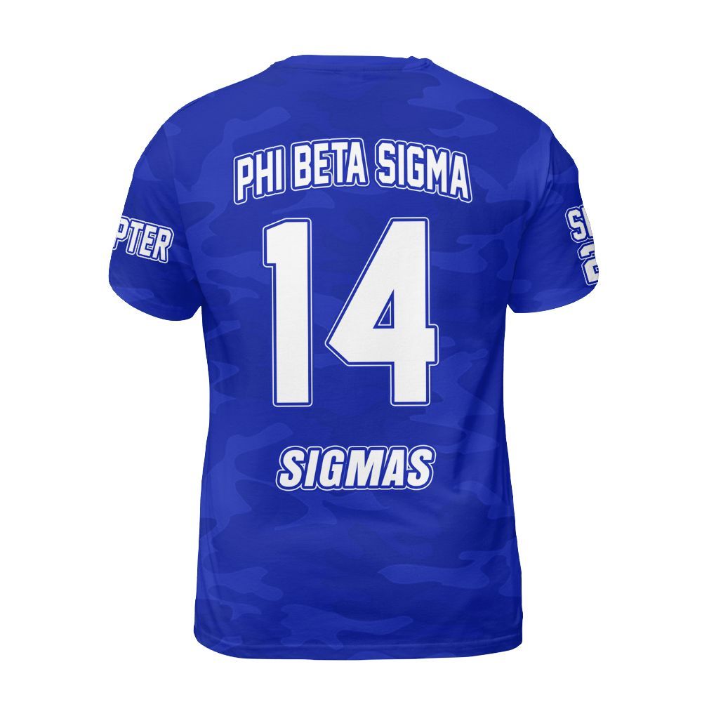 Ireishprint ΦΒΣ Custom Chapter Shirt, Personalized Camo Style Royal Blue Shirt 1914 Fraternity Shirt