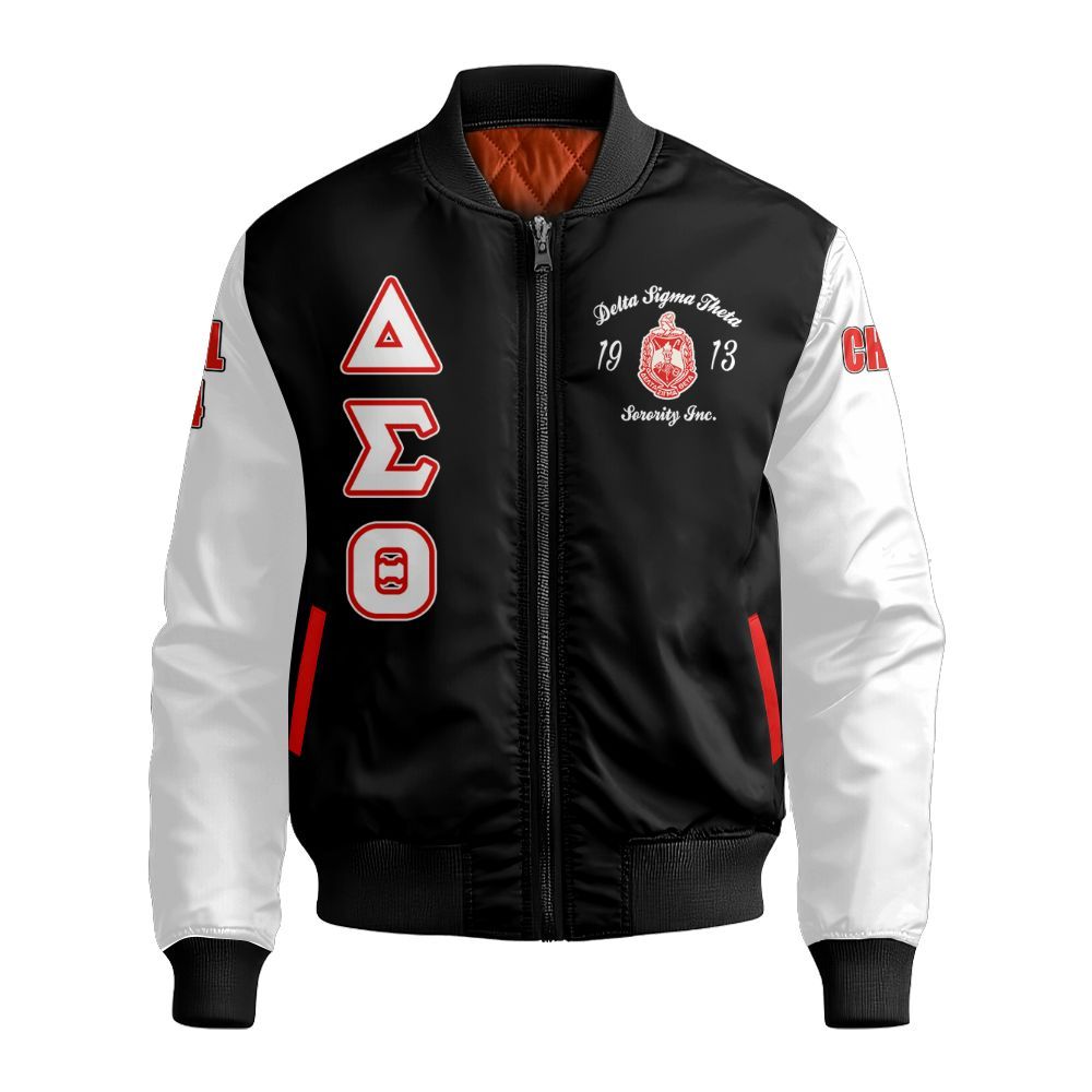 Ireishprint Delta Sigma Theta Custom Chapter Crop Shirt, Delta Sigma Theta Sisterhood Sorority Bomber Jacket