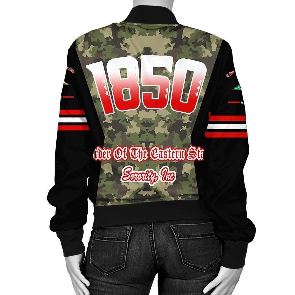 Order Of The Eastern Star Sorority Camouflage Bomber Jacket
