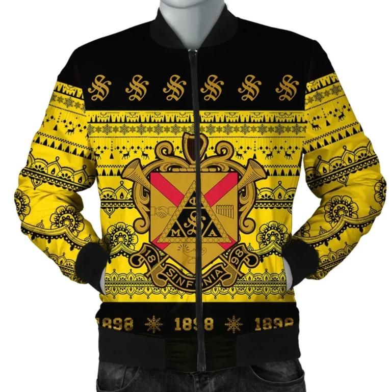 Africa Zone Jacket - Phi Mu Alpha Sinfonia Xmas Establish Year Bomber Jacket