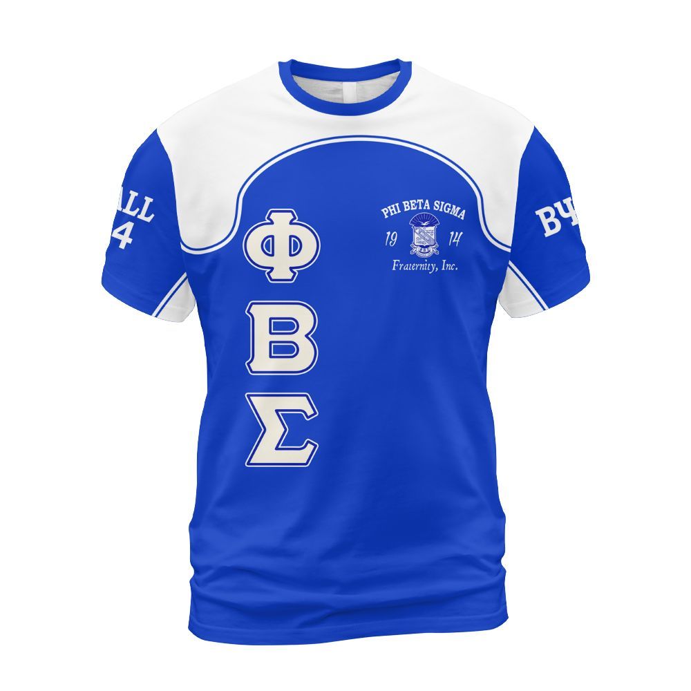 Ireishprint ΦΒΣ Custom Chapter Shirt, ΦΒΣ Lettered Racing Style 1914 Fraternity Shirt