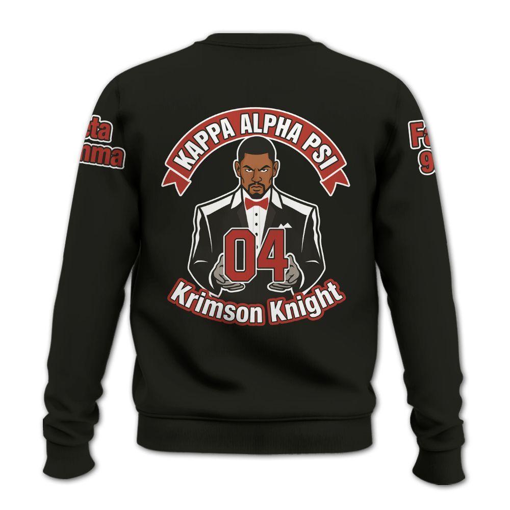 Ireishprint ΚΑΨ Custom Chapter Shirt, Personalized Black Kappa Suit Gentle Men 1911 Fraternity Sweatshirt