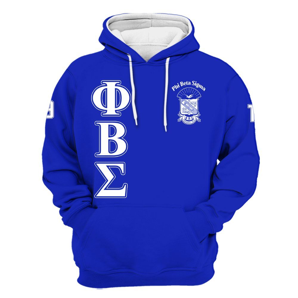 Ireishprint ΦΒΣ Shirt, Royal Blue Shirt ΦΒΣ Fraternity Hoodie