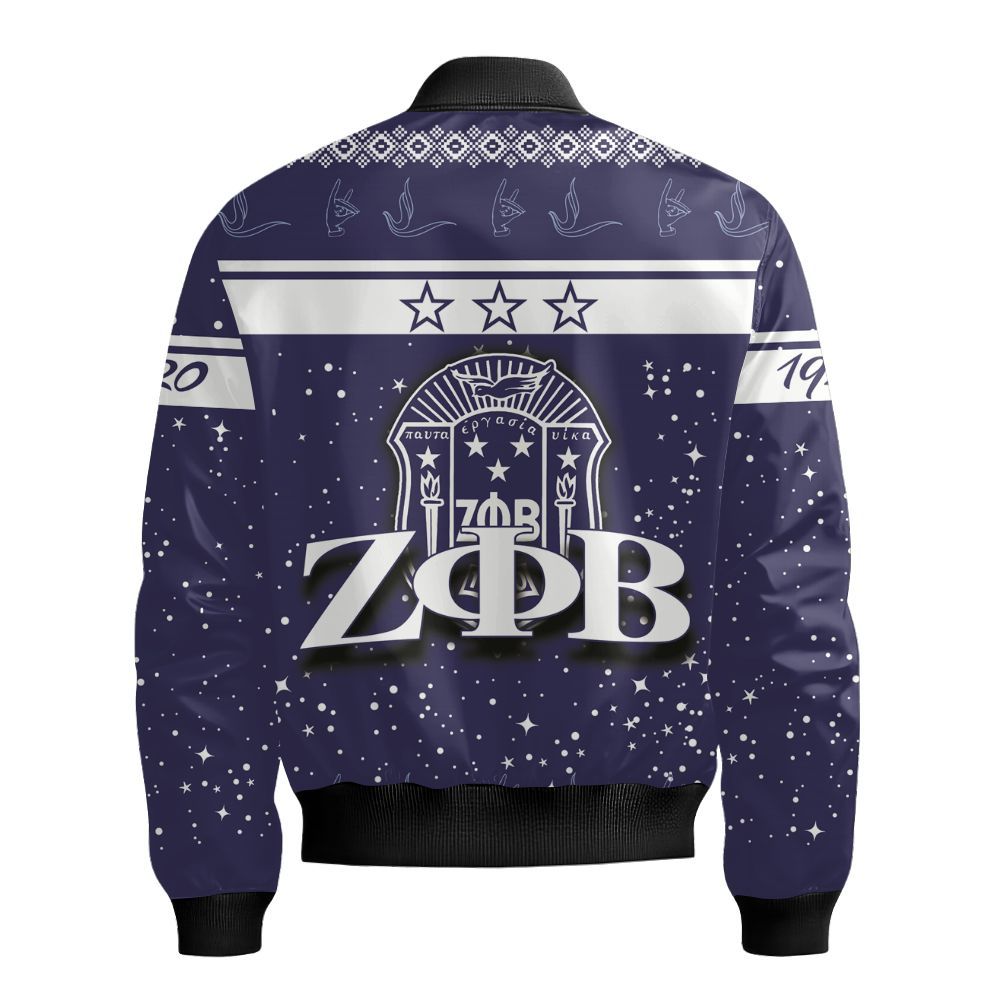 Ireishprint Zeta Phi Beta Shirt, Zeta Phi Beta Xmas Dove Style 1920 Sorority Bomber Jacket